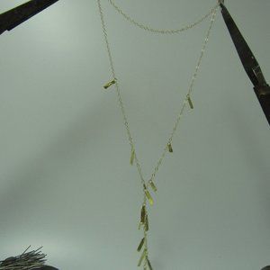 Gold necklace. 24k yellow gold leaf necklace with Leaves of gold. UNIQUE